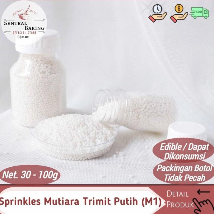 

Sprinkle Kue Mutiara Trimit Putih (M1) / Springkel Springkle Hias Kue