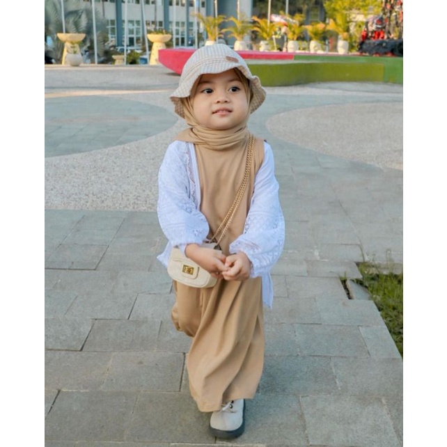 Inner Dress Anak Perempuan Inner Dress Kutung Tanpa Lengan Polos