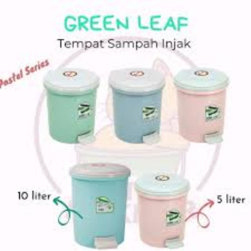 Tong sampah injak/dust bin/ tempat sampah Green leaf