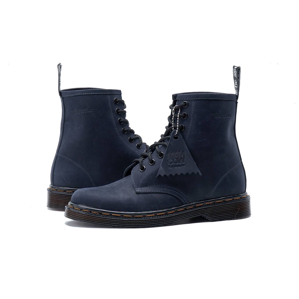 Mancow High Boots Crazy Horse Navy Sepatu Formal Pria Wanita Original Kulit Asli