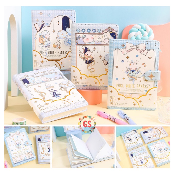 

Terlaris Magnetic Notebook Diary Pure White Fantasy / Jurnal Agenda Buku Tulis