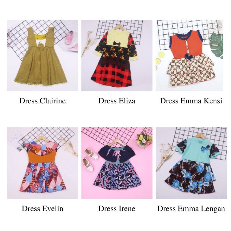 (COD) Dress uk 1-4 Tahun / Dres Anak Perempuan Balita Daily Korea Import Bayi Pesta 12-24 Bulan kiosbalitaaprillia