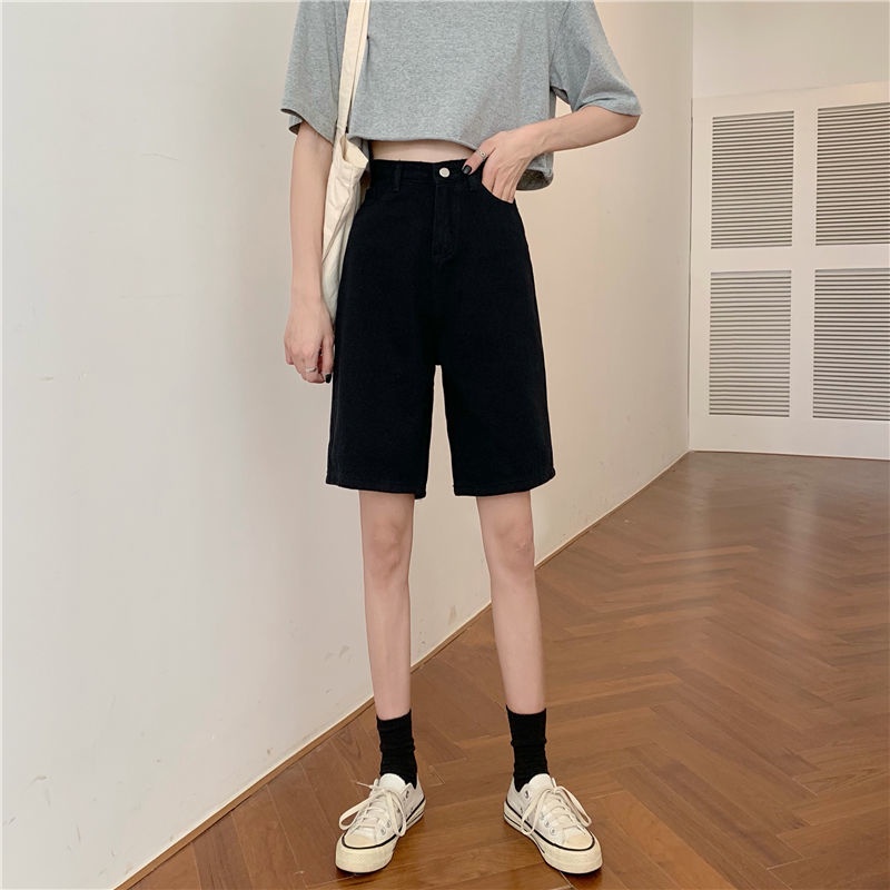 Hitam Shorts Jeans Pants | Celana Pendek Wanita Casual Korea Jumbo