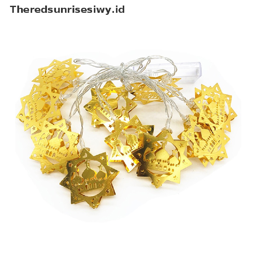 # Baju Lebaran # Hiasan Ramadhan Bulan Bintang Lampu String Led Dekorasi EID Mubarak Untuk Rumah~