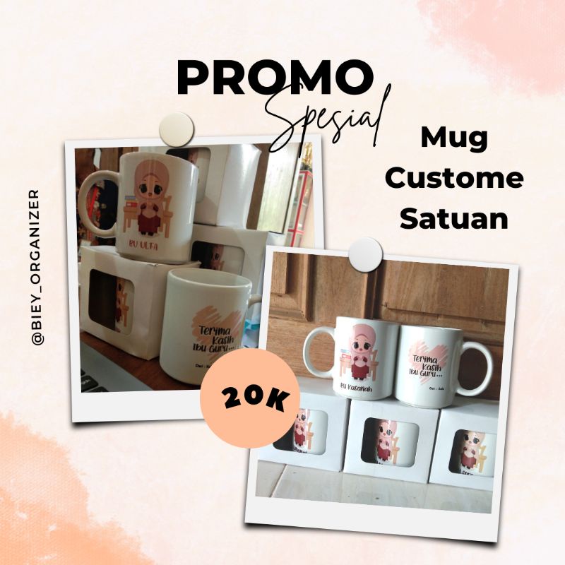 Terlaris Mug custome foto dan nama bisa pesan satuan tanpa minimal order