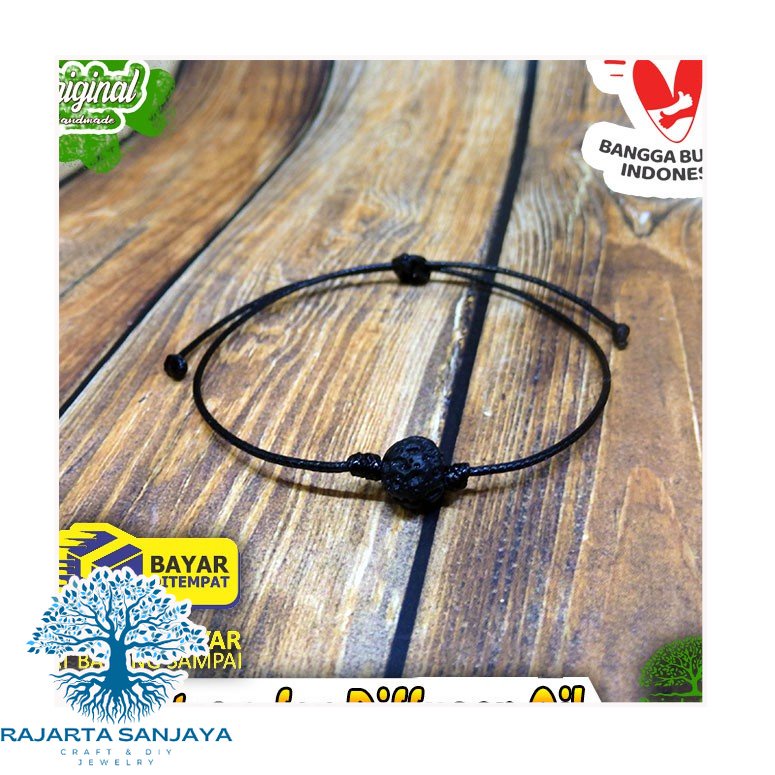 Gelang Handmade Rajarta Oil Diffuser Essential Oil Lava Rock Stone