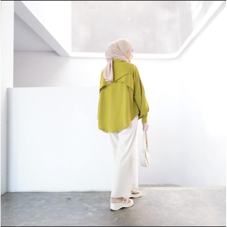 Luna Shirt Linen / Kemeja Oversize Wanita