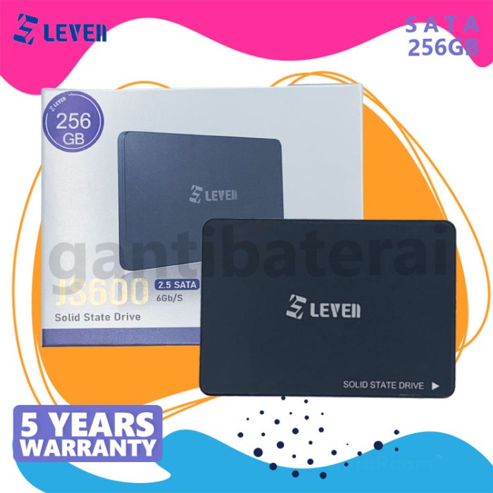 SSD LEVEN SATA III 2.5&quot; 6GB/S FOR LAPTOP PC GARANSI RESMI 5 TAHUN - 128gb