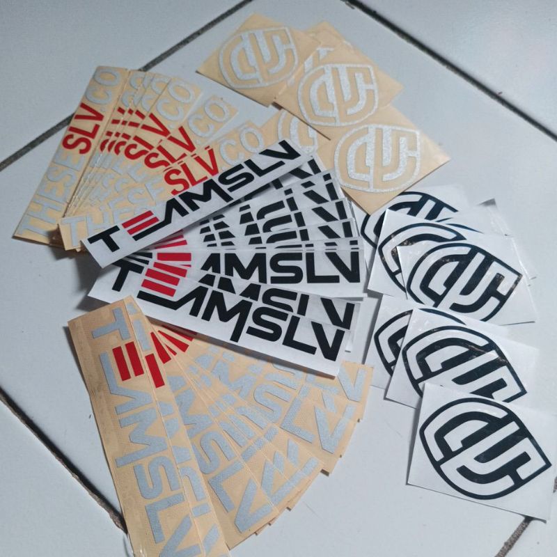 Stiker TEAMSLV, THESESLV.CO, LOGO, stiker buat motor, laptop