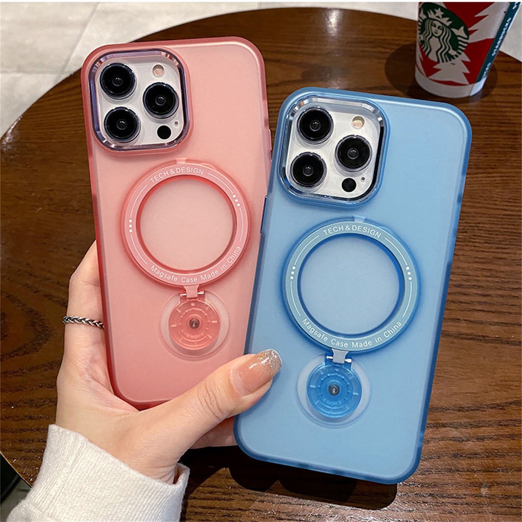 Baru 2-in-1 Logam Cincin Magnetik Case iPhone 14pro Max 13pro Max Case14Plus Pro Max Kamera ProtectionFully Tertutup Shockproof Stand Melindungi Hard Back Cover