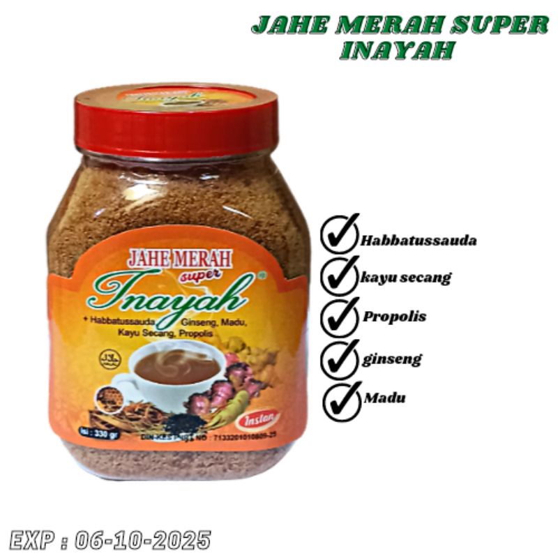 

Jahe Merah Super Inayah 330 gr
