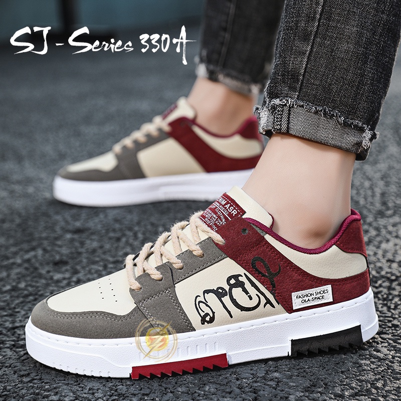 [JWALK] Sepatu Sneakers Casual Pria Model Keren dan Trendy Untuk Kuliah Kualitas Import Premium -330A