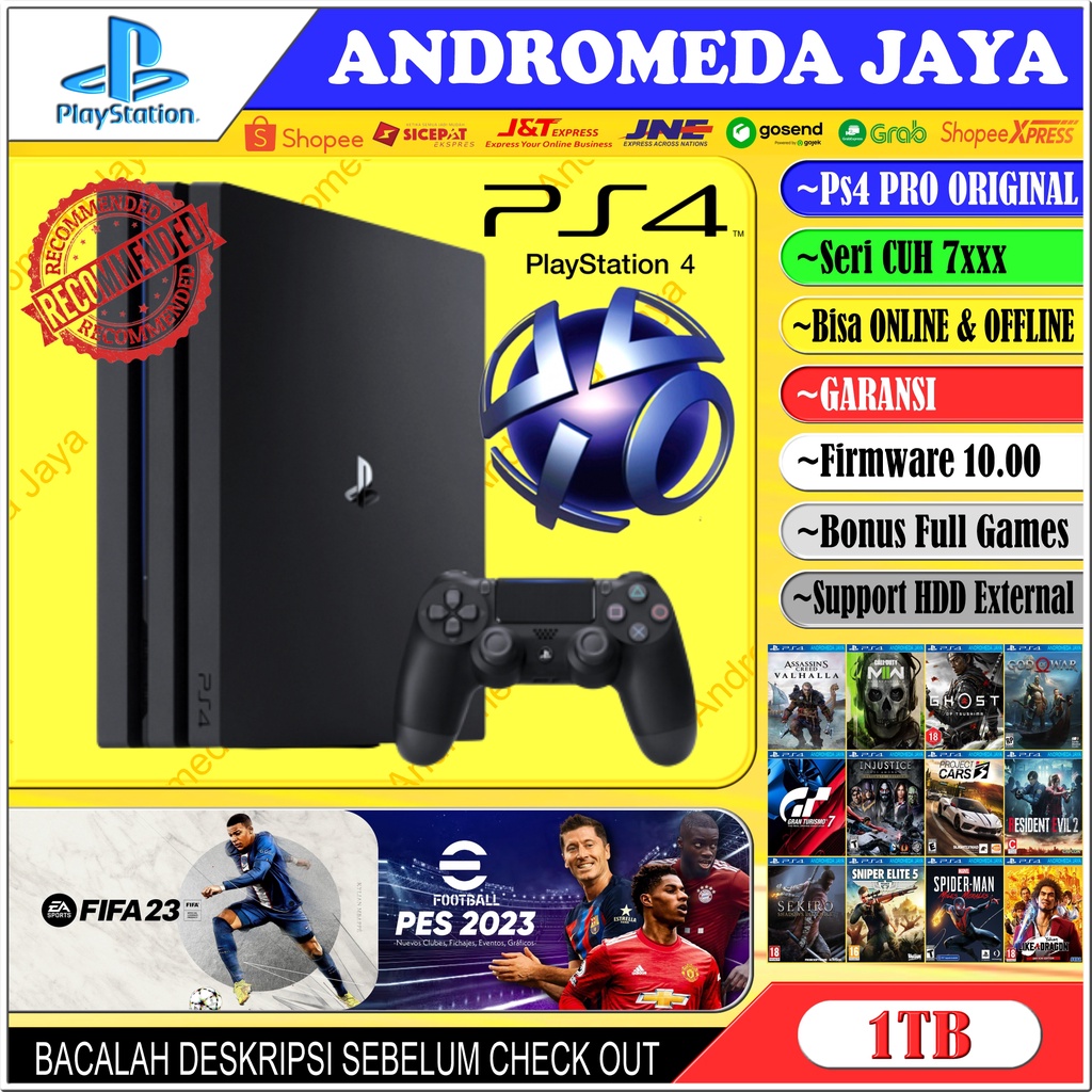 PS4 SONY PLAYSTATION 4 PRO SERI 7xxx ORIGINAL PSN