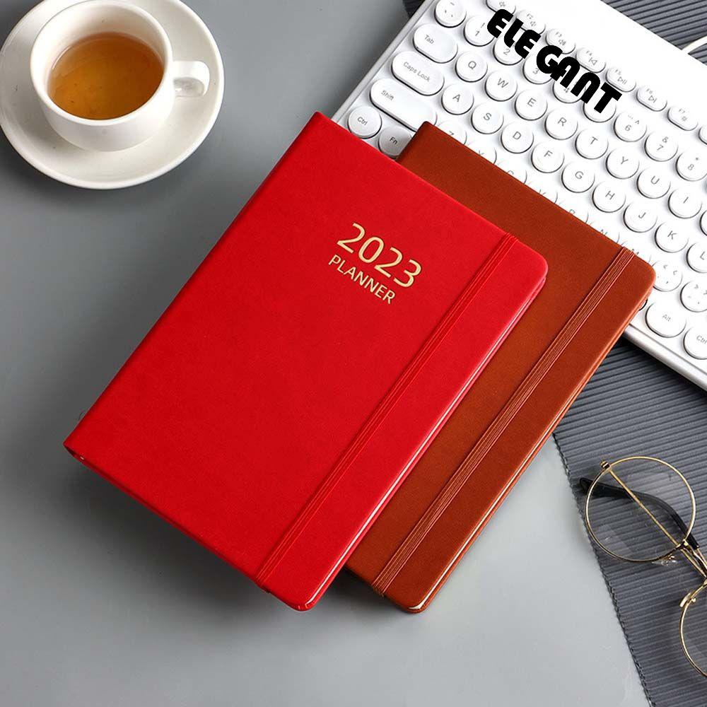 [Elegan] 2023 Notebook Portable 365hari Mingguan Planner Jadwal Organizer Kantor Sekolah Perlengkapan Alat Tulis Agenda Planner