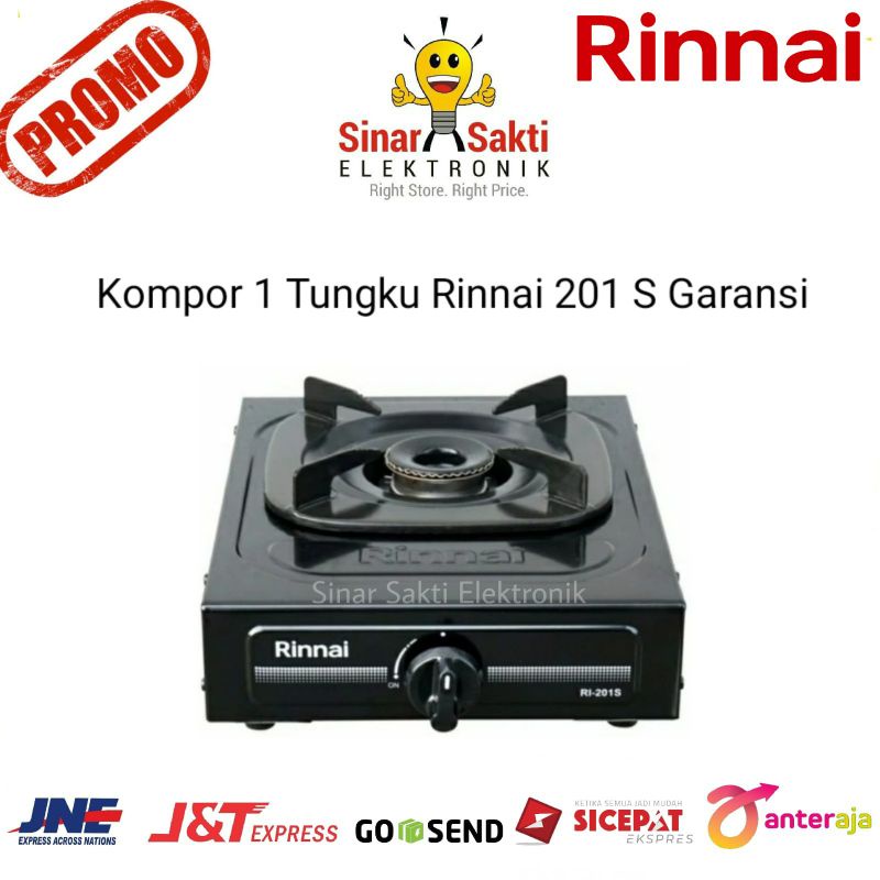 Kompor Gas Rinnai 1 Tungku 201S 201 S Garansi Murah Stove Rinai Malang Original Promo