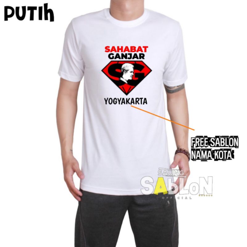 KAOS DISTRO SAHABAT GANJAR / GANJAR PRANOWO/ GANJARIST MERCHANDISE