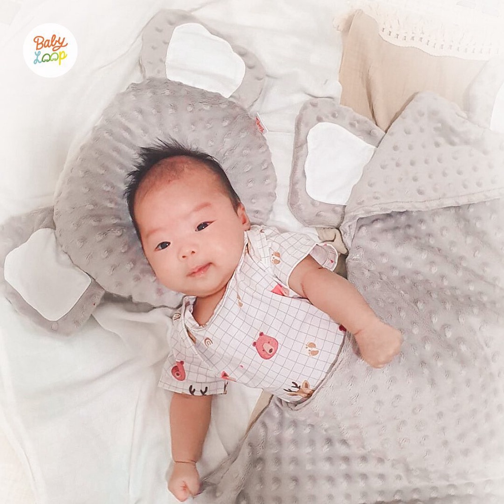 Baby Loop - Newborn Pillow Minky Bear / Bantal Peang / Bantal Bayi