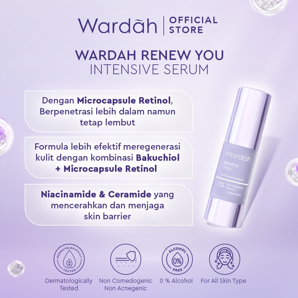 GIRLSNEED77 - COD - Wardah Renew You Anti Aging Intensive Serum 15ml / 30ml Serum Anti Aging Samarkan Garis Halus