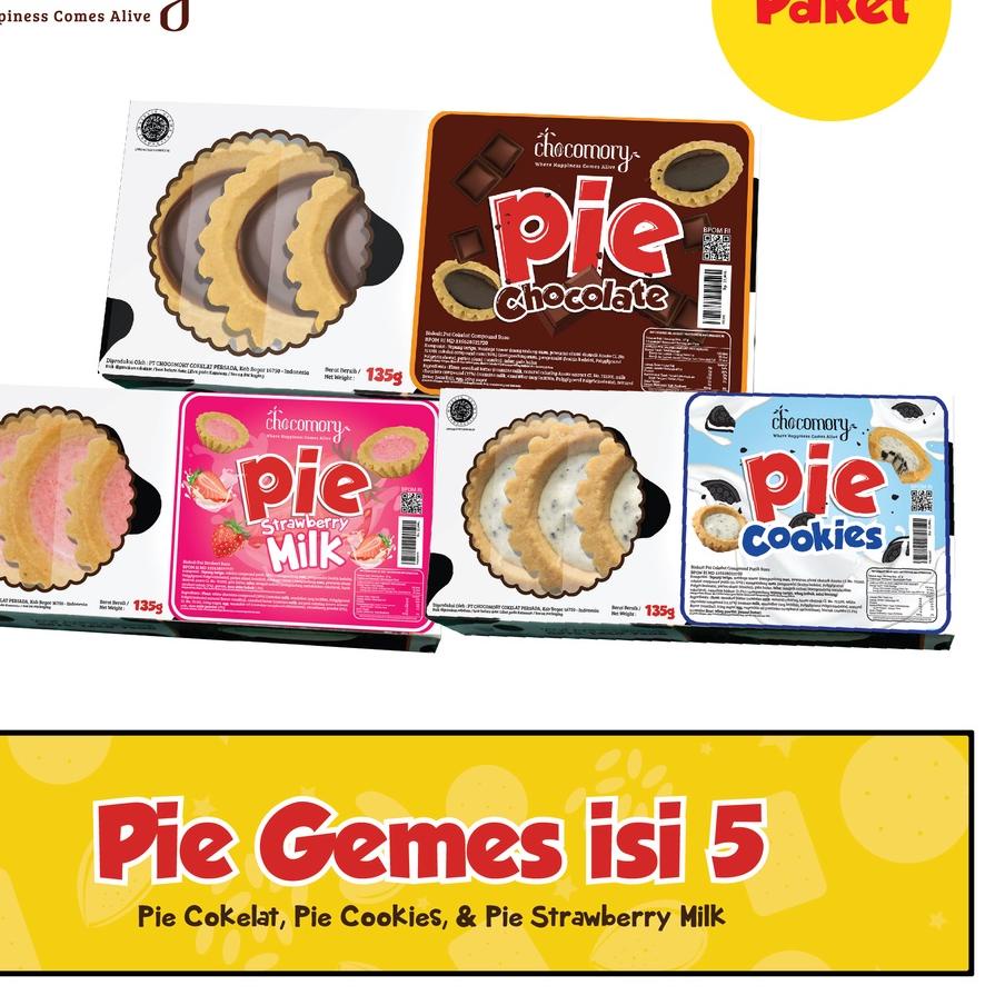 

☻ Bundling Pie Isi 5 - Coklat, Cookies n Cream, Strawberry Milk ™