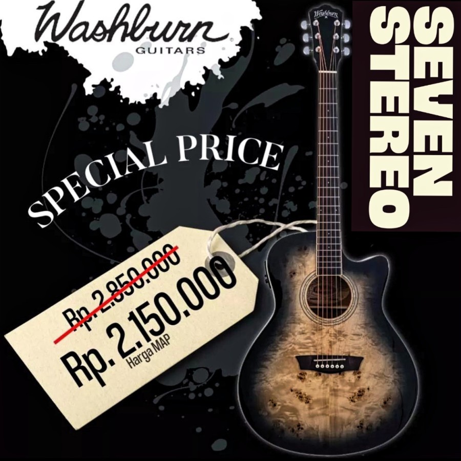 Washburn DFBACEB Gitar Akustik Elektrik Original acoustic guitar