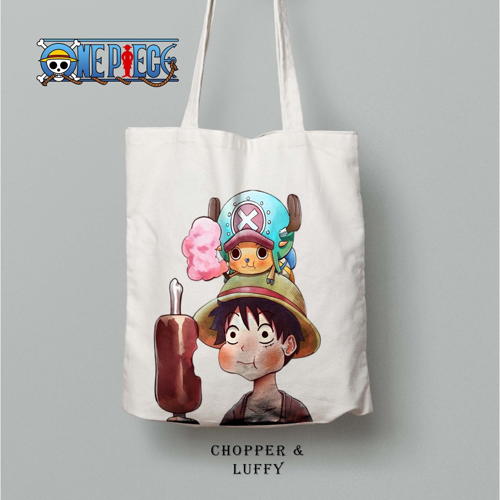 Totebag Anime One Piece Chopper Tote bag premium Totebag zipper totebag velcro Termurah