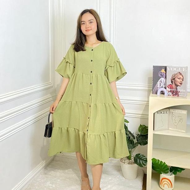 Ready DRESS ZOYYA CRINKLE / Dress ibu hamil JUMBO LD 120 / DASTER CRINKLE JUMBO