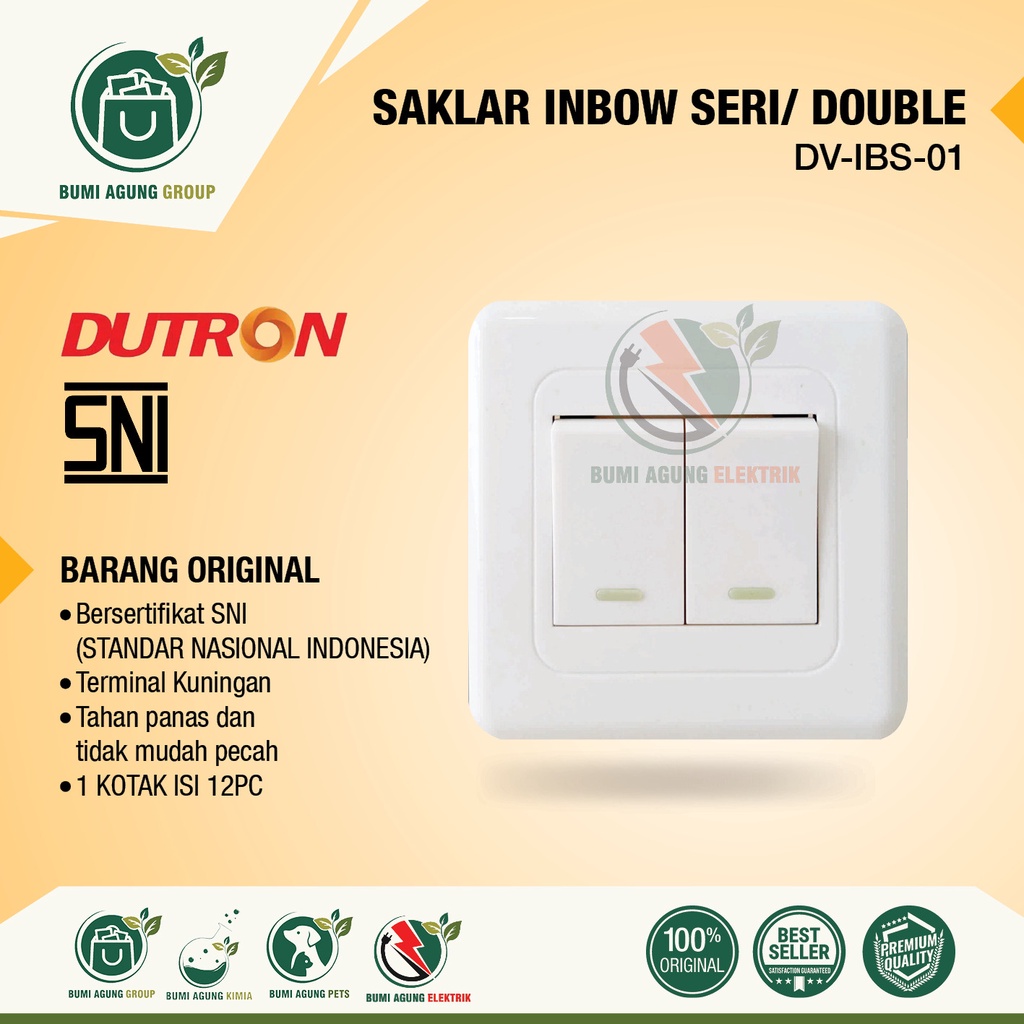 Saklar Seri Double Dutron Tanam IB Inbow dua 2 DV-IBS-01