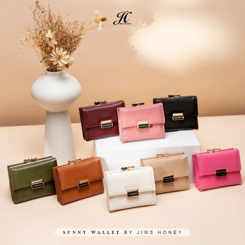 SUNNY WALLET JIMS HONEY ORI DOMPET KOIN WANITA LIPAT TIGA IMPORT FASHION CEWEK KOREA KECIL KOMPAK