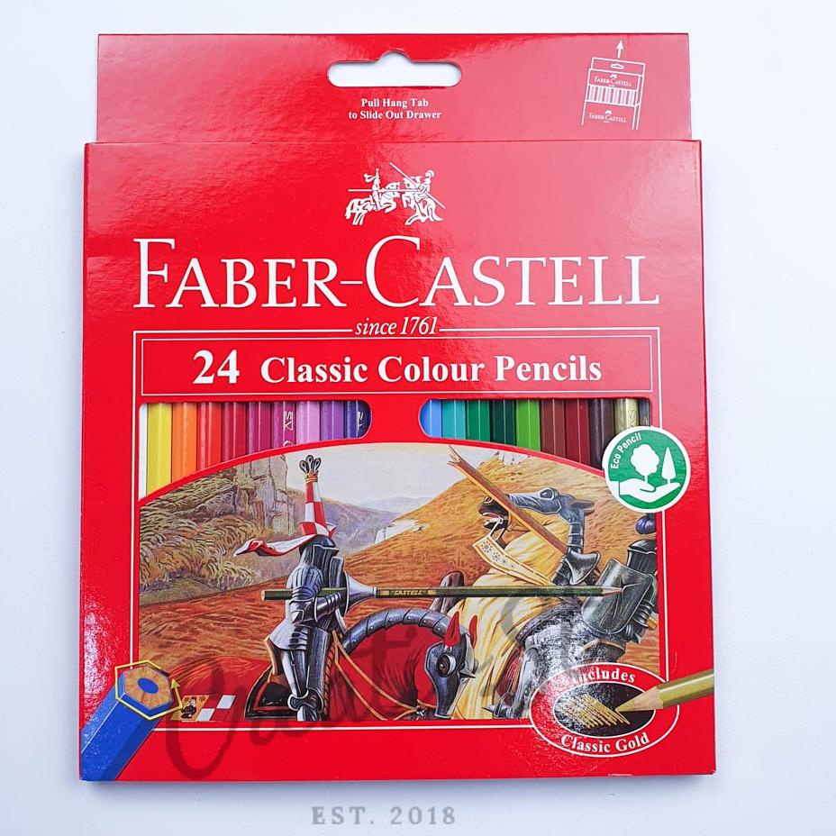

✨Original✨ Faber Castell Classic Colours Panjang Pensil 24 Warna murah