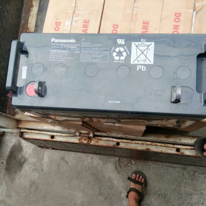 BATERAI AKI KERING VRLA PANASONIC 12VOLT 120AH 2ND
