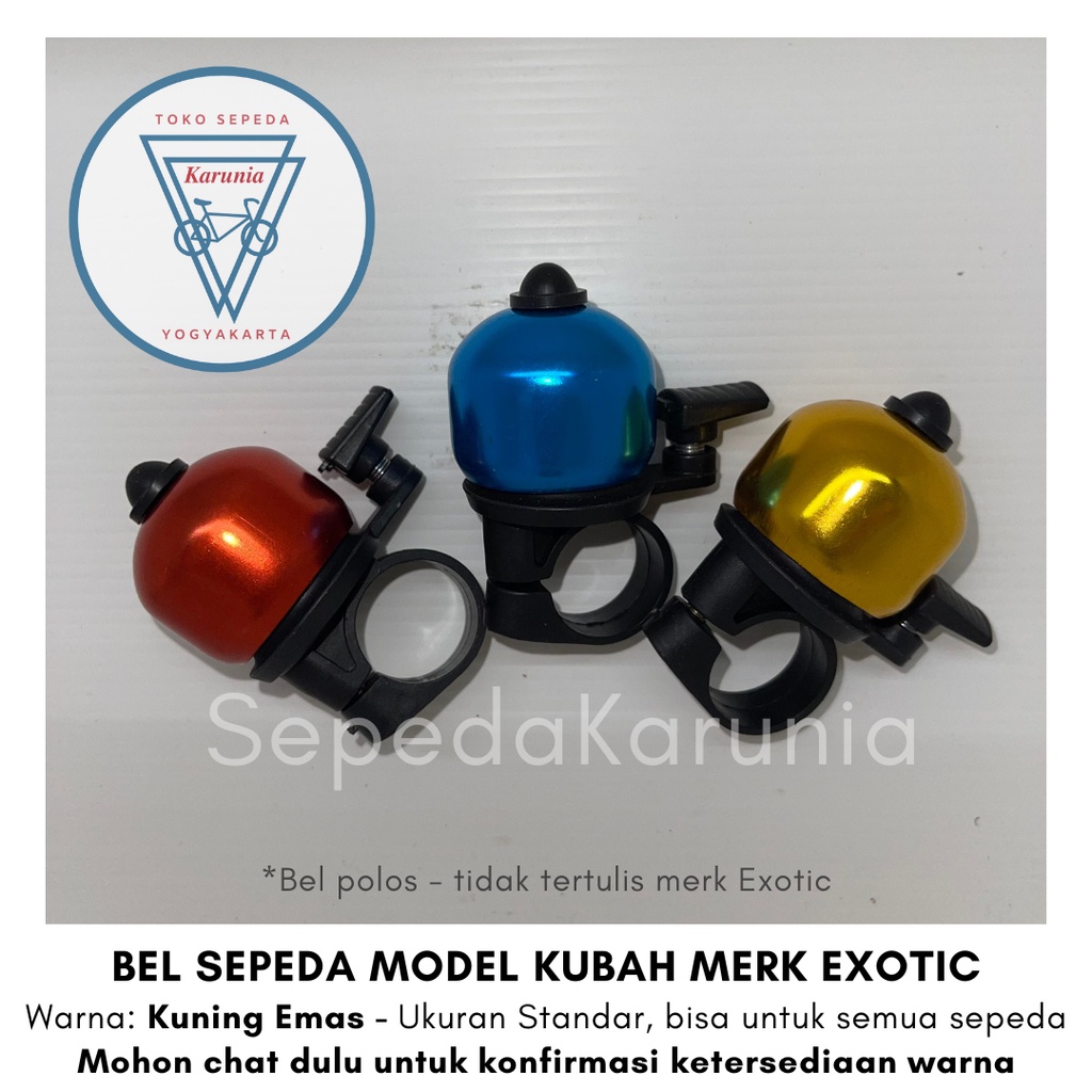 Bel Sepeda Polos Nyaring Model Kubah Merk Exotic | Bell Sepeda Anak / Dewasa / Lipat / MTB