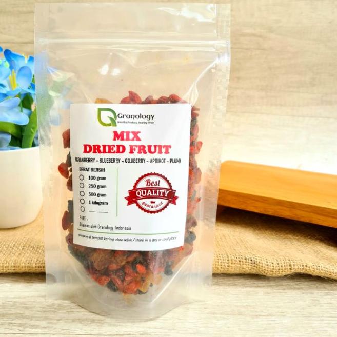 

➶ Mix Fruit 250 gram (Blueberry, Cranberry, Gojiberry, Aprikot dan Plum) by Granology ♫