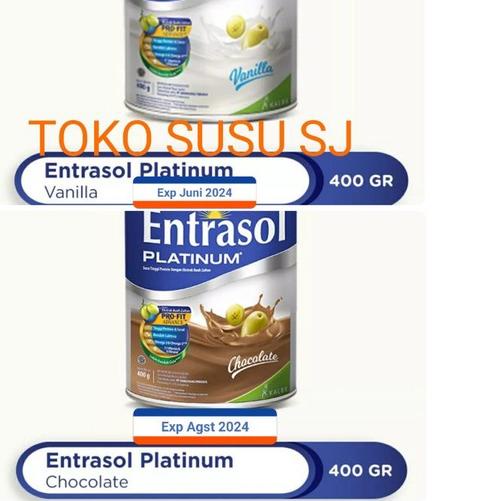 

✰ ENTRASOL SENIOR PLATINUM Vanila 400 gr/Coklat/VANILLA/400gr ➽