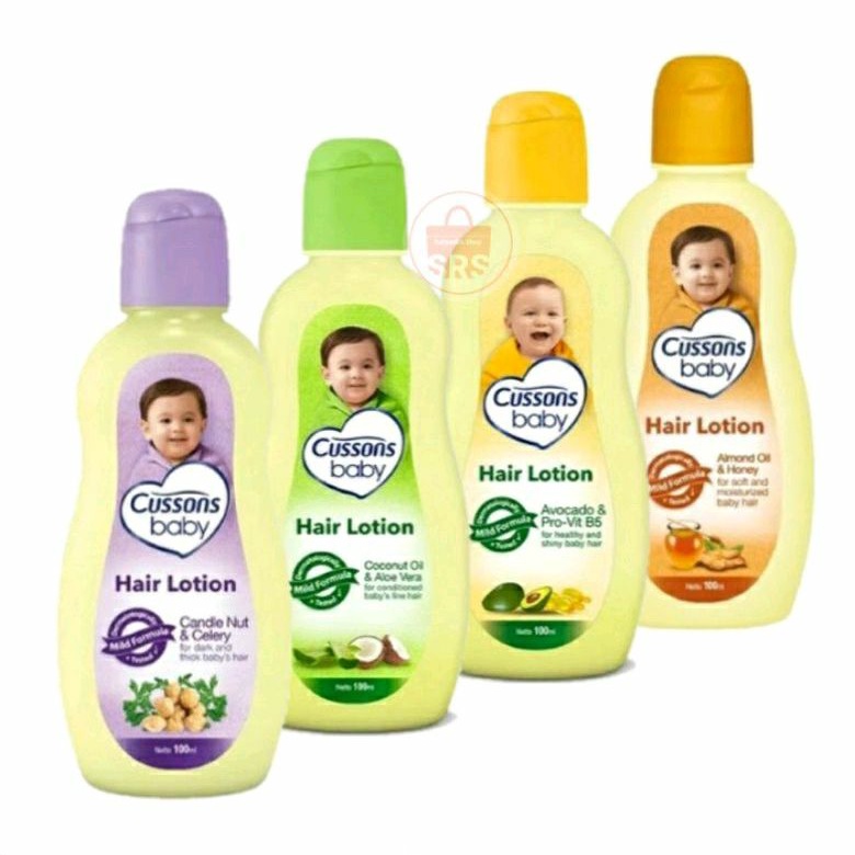 Cussons Baby Hair Lotion 200ml | 100+100ml Extra 100% | Minyak Rambut Bayi HAIR LOTION 100+100