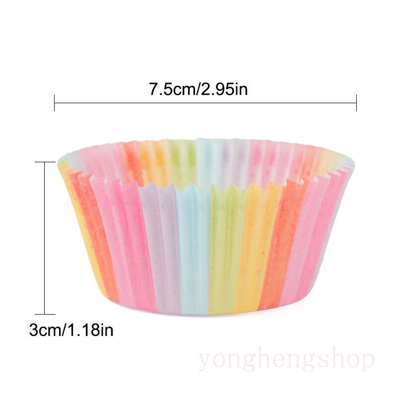 100pcs / lot Kotak Case Cupcake / Muffin Bahan Kertas Untuk Dekorasi Pesta