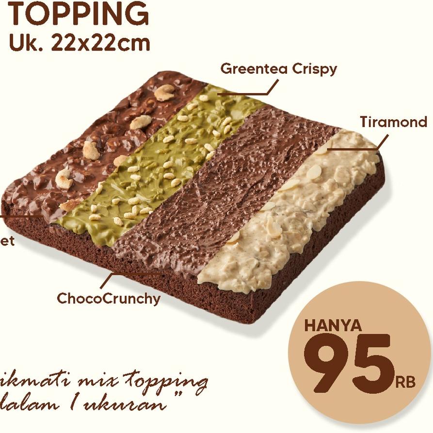 

✭ Mbun Brownies Panggang Mix Topping Ukr 22x22 | Brownies Panggang | Brownies Melted | Fudgy Brownies | Coklat | Keju | Makanan Ringan ✵