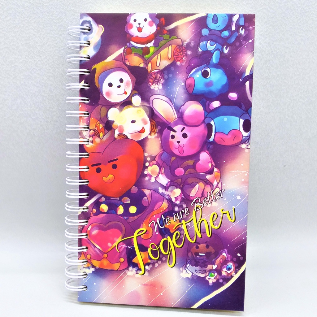 

BT21 NOTES SPIRAL A6 BUKU CATATAN BERGARIS NOTEBOOK DIARY