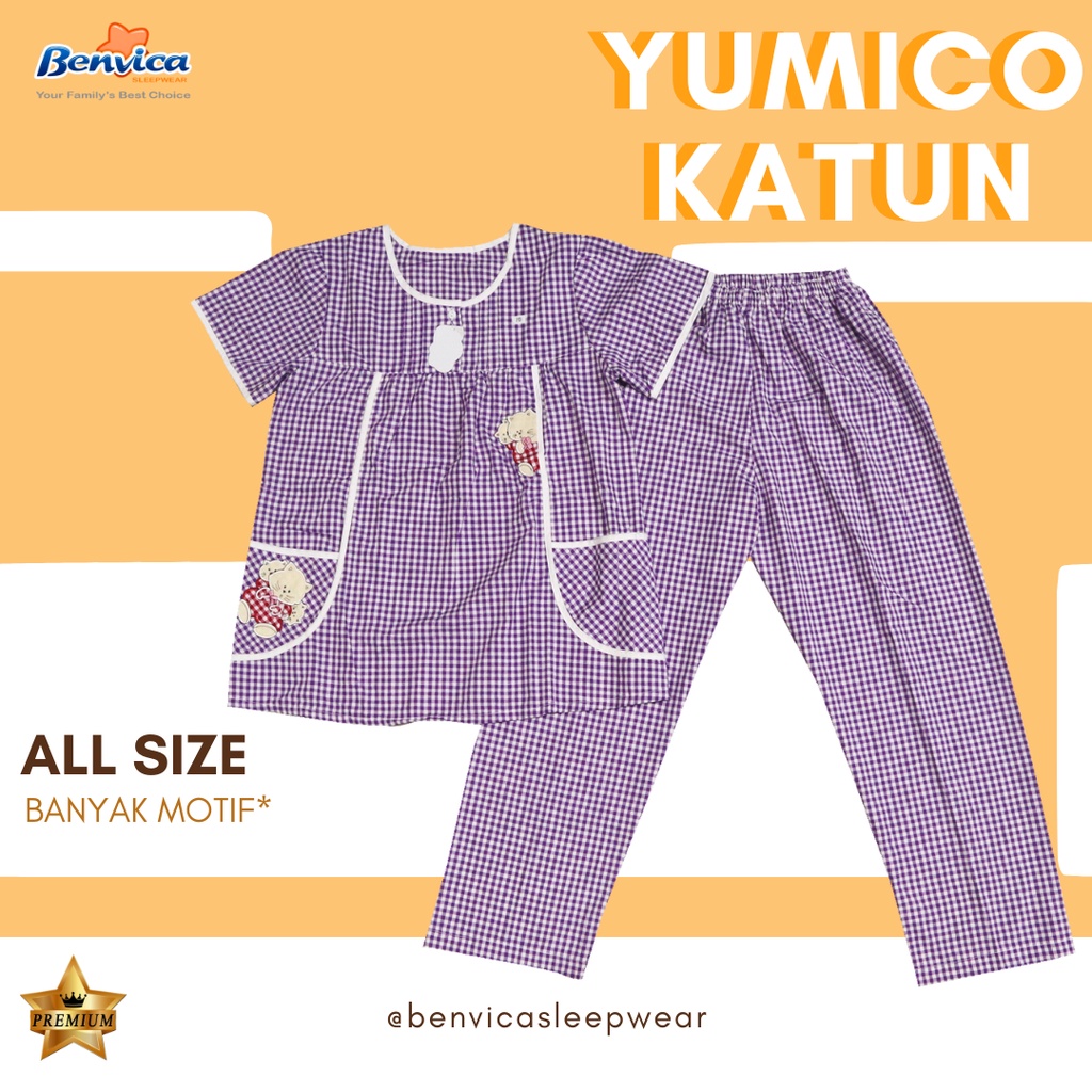 BAJU TIDUR CELANA PANJANG KATUN RAYON PREMIUM YUMICO - B