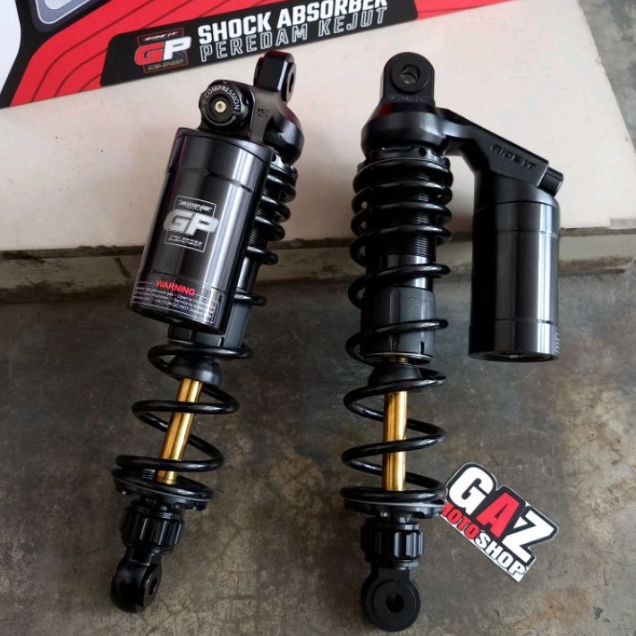 Ride IT GP GOLD SERIES Hitam DOUBLE KLIK Shockbreaker Tabung Premium GP299 Shock Skok Bebek GL FizR