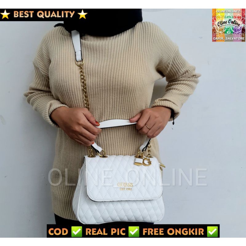 tas maila quilted women bag pink white black crossbody selempang tali panjang gb ciayumajakuningan cirebon indramayu majalengka tegal losari brebes READY STOCK COD INSTAN