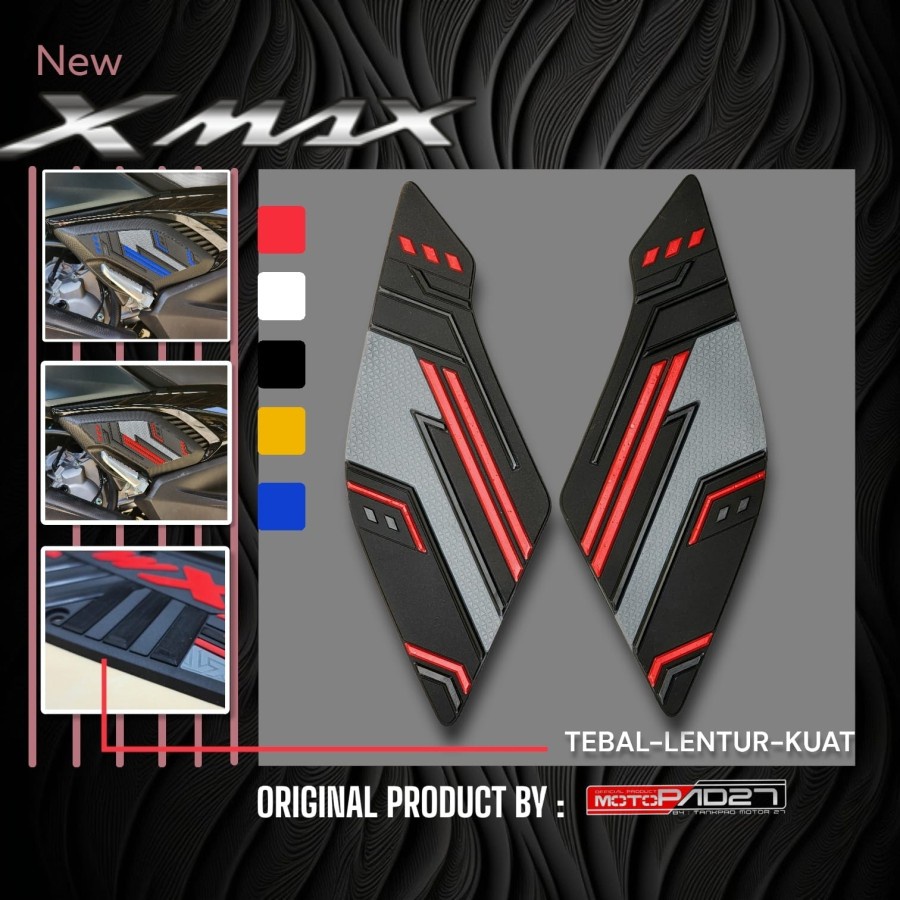 Motopad27 Stiker rubber protector footstep Yamaha Xmax New 2023