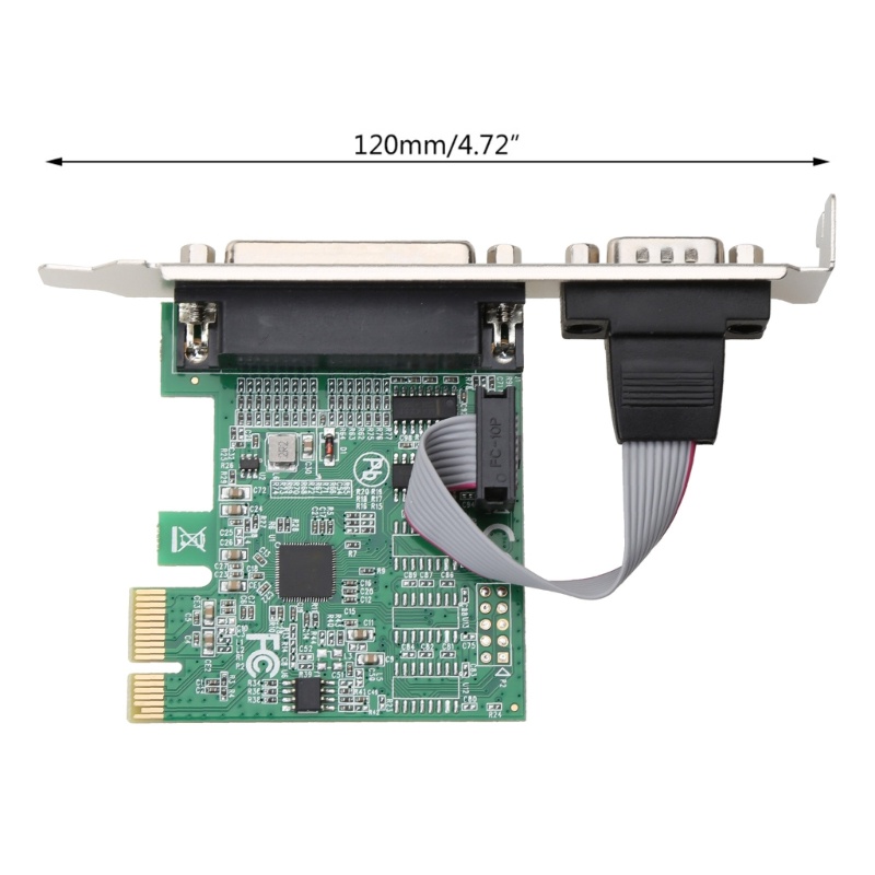 Btsg AX99100 1P1S RS232 Serial Paralel Port DB25 25Pin PCIE Riser Card PCI-E Untuk Exp