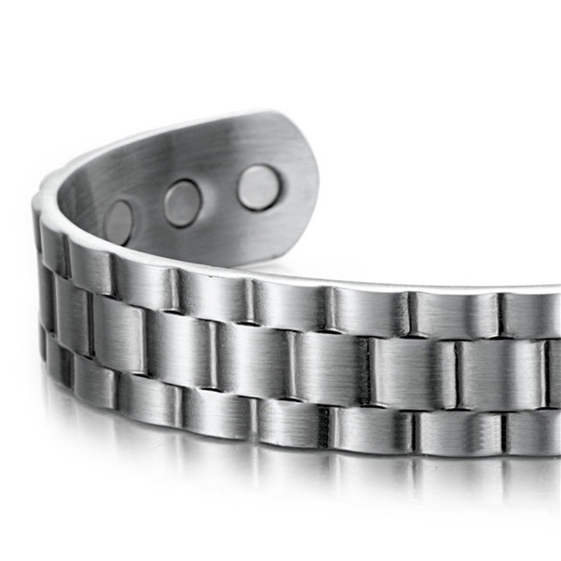 Magnetik Pereda Nyeri Grid Bangle Gelang Manset Wanita Pria Perhiasan Terapi Kesehatan