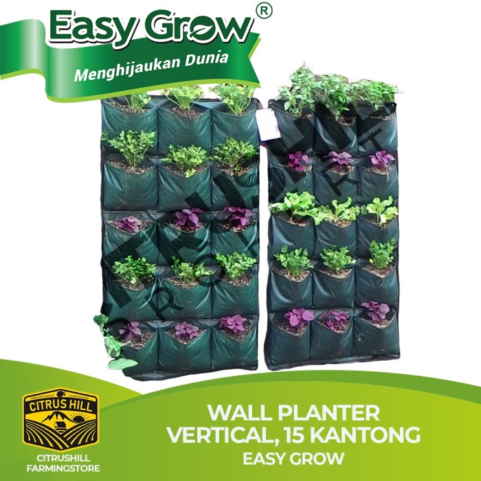 Poo Wall Planter Planting Bags Easy Grow - Vertical Garden - Pot Dinding