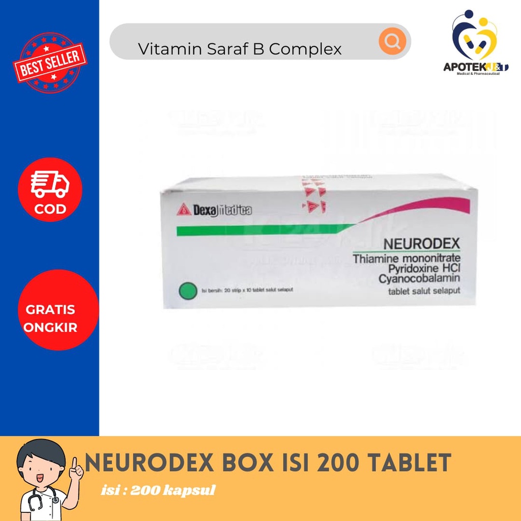 NEURODEX  VITAMIN SARAF B KOMPLEKS / BOX ISI 200 TABLET