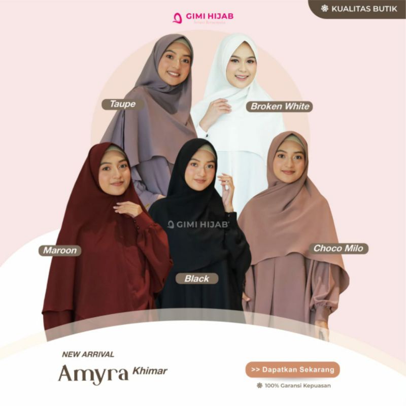 Amyra khimar by gimihijab jilbab syari hijab syar'i premium kerudung butik gimi hijab original