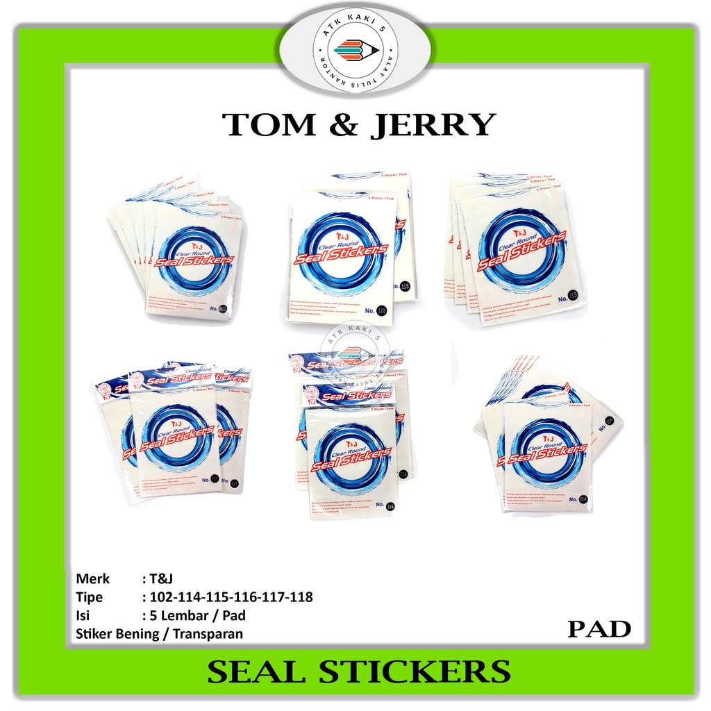 

TOM & JERRY - Label Sticker Seal Round - Sticker Segel - Pad