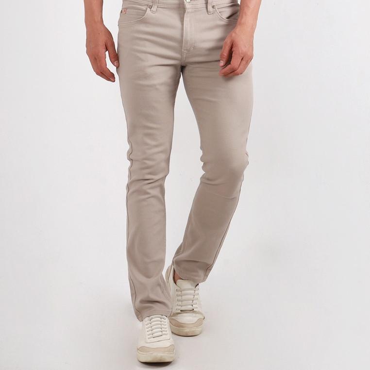 Menarik ALASKA CREAM Celana Panjang Jeans Chinos Denim Pria - Celana Chino Denim Bottom Man Long Pan