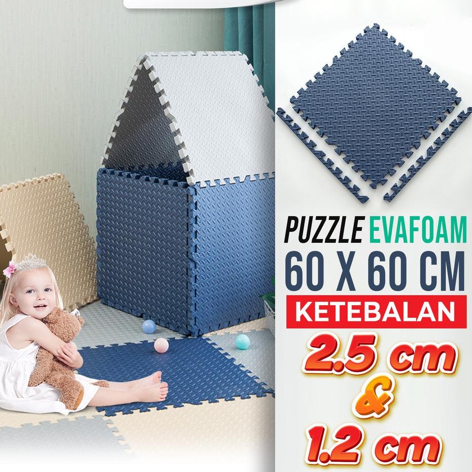 ✭ Hongzhuo Puzzle Evafoam Alas Lantai Polos Premium 60X60 CM Tebal 12MM &amp; 25MM ♪