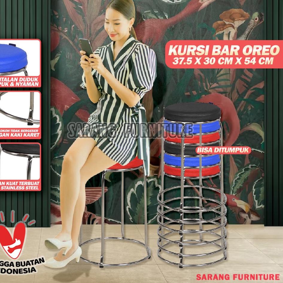 ✩ Kursi Baso Oreo Besi Aveda Murah Kaki Besi terbaru Kursi Bar Kursi Bar Oreo Kursi Oreo Kingdom ✯